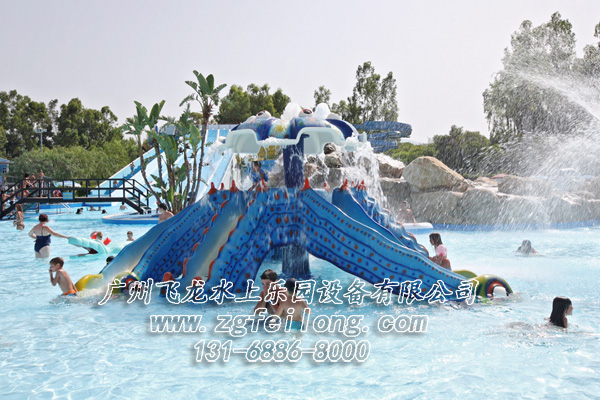兒童水上樂園設(shè)備-兒童戲水小品（章魚滑梯）